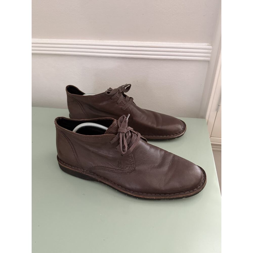 John Varvatos Mens Leather Derby Oxfords Brown Shoes 13M US Made in Italy